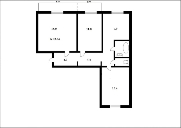 
  Продается 3-комн. квартира 69.3 м². Фото 24.