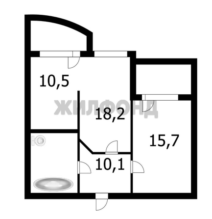 
   Продам 2-комнатную, 60 м², Кропоткина ул, 116/1

. Фото 13.