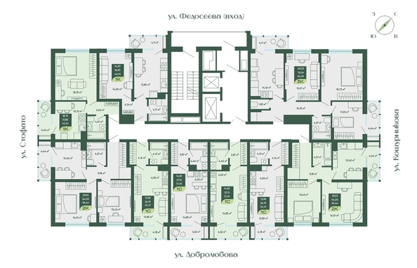 
  Продается студия, 31.65 м², ЖК Мичурин
. Фото 2.