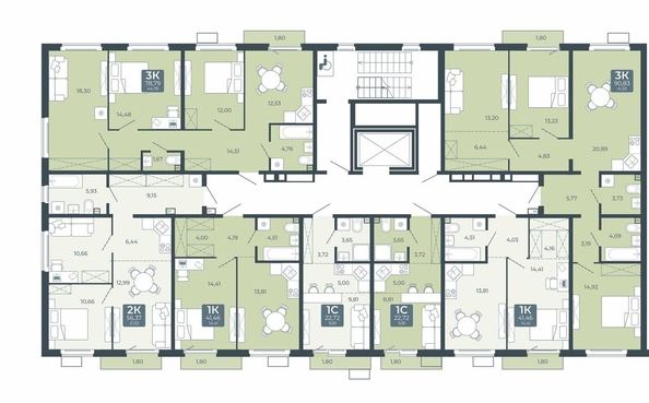 
  Продается студия, 22.72 м², ЖК Дом в Мичуринском, корпус 2.2
. Фото 1.