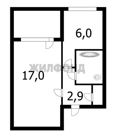 
   Продам 1-комнатную, 29.4 м², Тульская ул, 270/1

. Фото 9.
