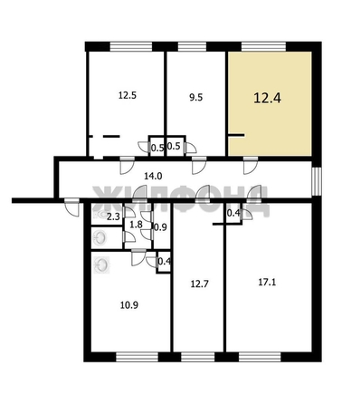 
   Продам секционку, 12.4 м², Железнодорожная ул, 18

. Фото 4.