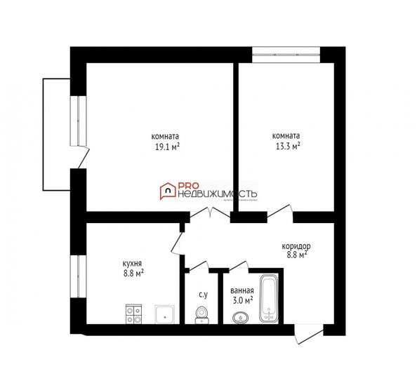 
  Продается 2-комн. квартира, 54.7 м², Бебеля ул, д. 34
. Фото 23.