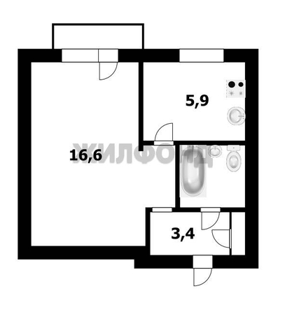 
   Продам 1-комнатную, 29.3 м², Зорге ул, 243

. Фото 1.