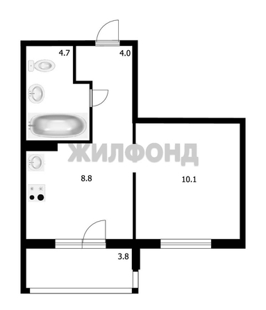 
   Продам 1-комнатную, 32 м², Сибиряков-Гвардейцев ул, 53/10

. Фото 10.