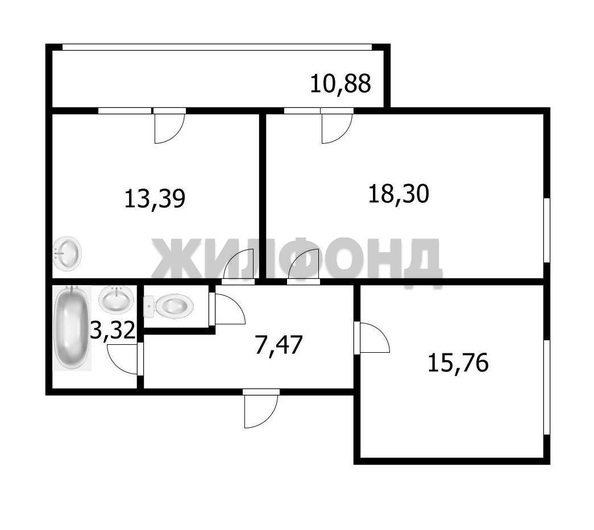 
   Продам 2-комнатную, 59.1 м², Аникина ул, 37/1

. Фото 20.