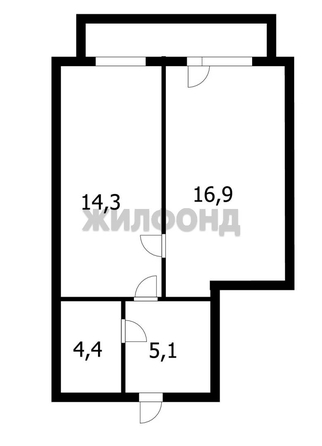 
   Продам 1-комнатную, 40 м², 1-я Чулымская ул, 112/2

. Фото 10.