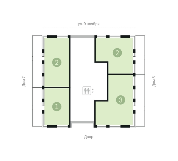 
   Продам 2-комнатную, 107.2 м², Никитина, дом 6

. Фото 14.