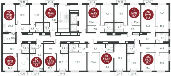
  Продается 3-комн. квартира, 86.65 м², ЖК Скандинавские кварталы, дом 1
. Фото 1.