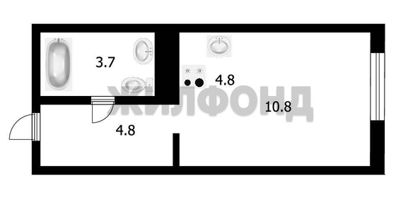 
  Продается студия, 27.4 м², ЖК Авиатор, дом 1-1
. Фото 1.