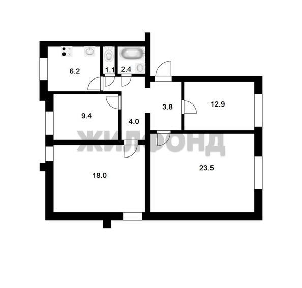 
  Продается 4-комн. квартира, 81.3 м², Урицкого ул, д. 36
. Фото 2.
