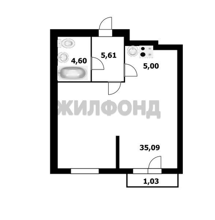 
  Продается студия, 50.3 м², ЖК Марсель-2, дом 2 секция 1,2
. Фото 3.