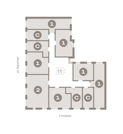 
   Продам 1-комнатную, 39.8 м², Авиатор, дом 3

. Фото 6.