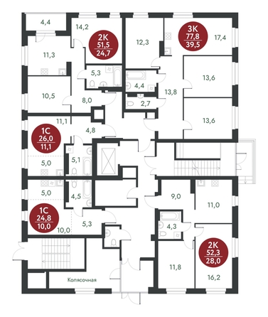 
   Продам студию, 24.8 м², Скандинавские кварталы, дом 1

. Фото 1.