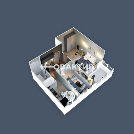 
  Продается 2-комн. квартира, 43 м², Нарымская ул, д. 19
. Фото 25.