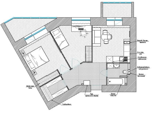 
  Продается 2-комн. квартира, 67 м², Бориса Богаткова ул, д. 201/3
. Фото 21.