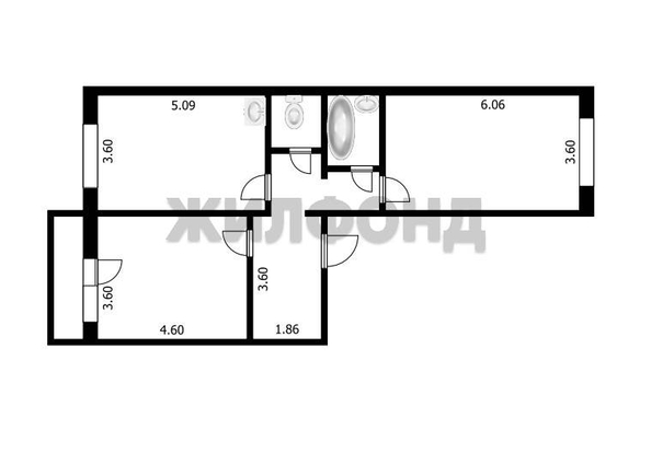 
  Продается 2-комн. квартира, 73.9 м², Фадеева ул, д. 66/5
. Фото 1.