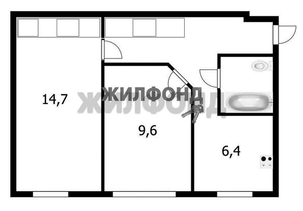 
  Продается 2-комн. квартира, 45 м², Народная ул, д. 13/1
. Фото 13.