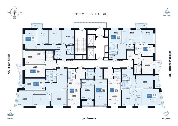 
  Продается 3-комн. квартира, 84.61 м², ЖК Салют, дом 2
. Фото 1.