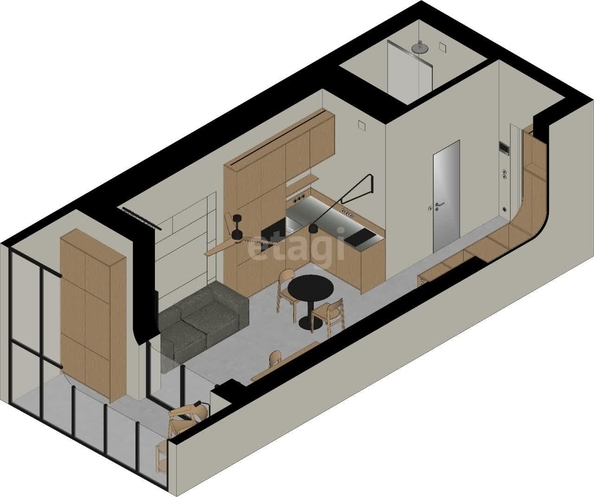 
  Продается студия, 33 м², ЖК Калининский-2
. Фото 12.