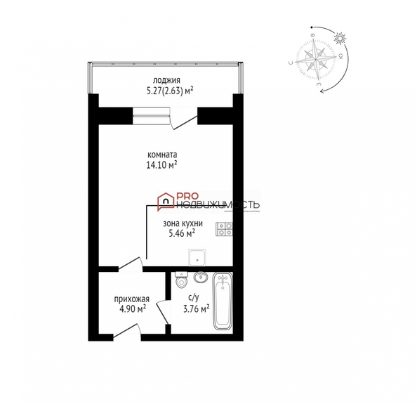 
  Продается студия, 27.4 м², Виктора Уса ул, д. 1
. Фото 26.