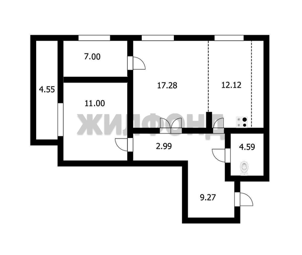 
  Продается 3-комн. квартира, 65.8 м², 1905 года ул, д. 73
. Фото 14.