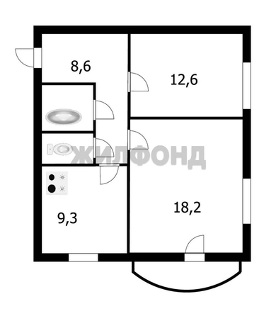 
  Продается 2-комн. квартира, 53.1 м², Немировича-Данченко ул, д. 2б
. Фото 11.