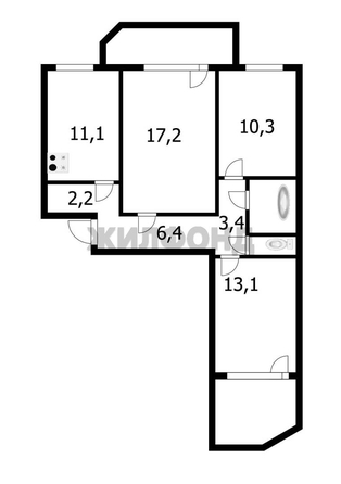
  Продается 3-комн. квартира, 90 м², Кошурникова ул, д. 8
. Фото 19.