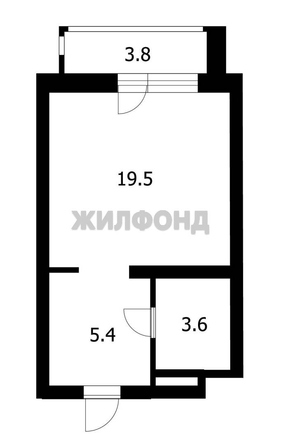 
  Продается студия, 32 м², ЖК Ельцовский, 1-2 б/с
. Фото 4.