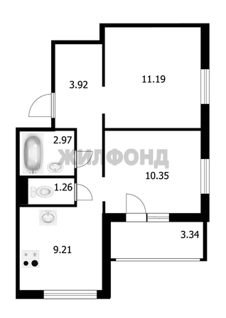 
  Продается 2-комн. квартира, 41 м², Березовая ул, д. 11
. Фото 16.