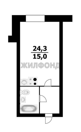 
  Продается студия, 24.3 м², Романтиков ул, д. 9
. Фото 12.