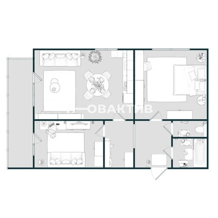 
  Продается 3-комн. квартира, 72 м², Николая Сотникова ул, д. 9/1
. Фото 32.