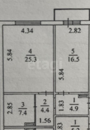 
  Продается 1-комн. квартира, 58 м², Плющихинская ул, д. 9
. Фото 3.