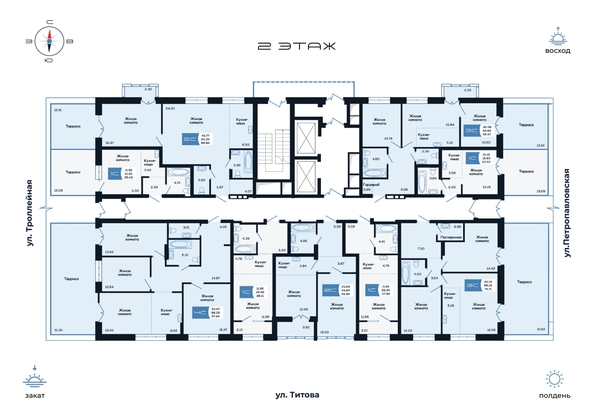 
  Продается 3-комн. квартира, 55.03 м², ЖК Салют, дом 2
. Фото 1.