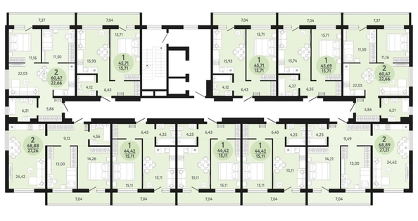 
  Продается 1-комн. квартира, 45.71 м², ЖК Новый парк, дом 3
. Фото 1.