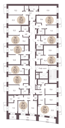 
  Продается 2-комн. квартира, 61 м², ЖК Зеленый город, дом 1
. Фото 1.