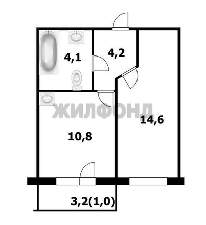 
  Продается 1-комн. квартира, 33.7 м², ЖК Матрешкин двор, 105, дом 1, сек 2
. Фото 7.