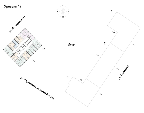 
  Продается 1-комн. квартира, 47.16 м², ЖК Страна.Тополевая, корпус 1
. Фото 1.