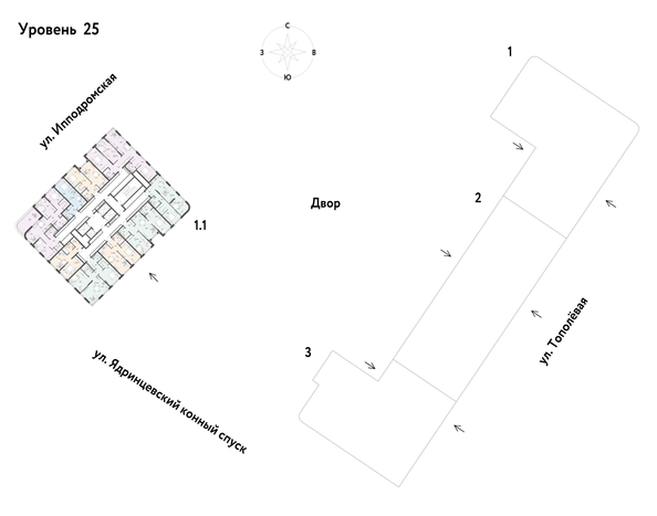 
  Продается 2-комн. квартира, 56.42 м², ЖК Страна.Тополевая, корпус 1
. Фото 1.