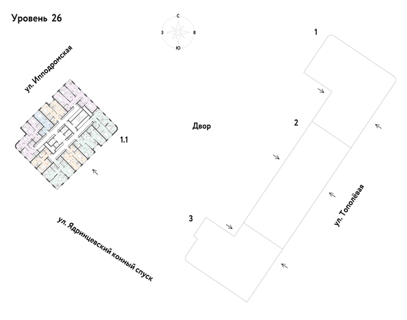 
  Продается 3-комн. квартира, 87.45 м², ЖК Страна.Тополевая, корпус 1
. Фото 1.