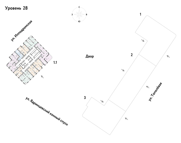 
  Продается 1-комн. квартира, 46.98 м², ЖК Страна.Тополевая, корпус 1
. Фото 1.