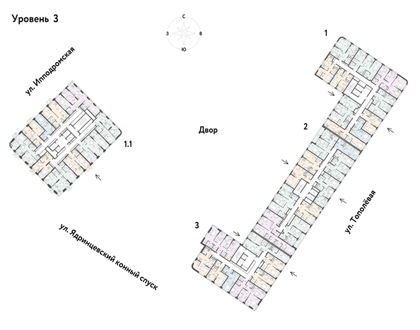 
  Продается 1-комн. квартира, 45.62 м², ЖК Страна.Тополевая, корпус 2
. Фото 1.