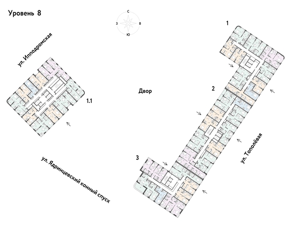 
  Продается 2-комн. квартира, 61.33 м², ЖК Страна.Тополевая, корпус 2
. Фото 1.