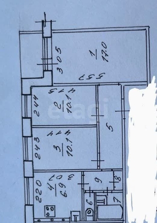 
  Продается 3-комн. квартира, 60 м², Бориса Богаткова ул, д. 194/3
. Фото 5.