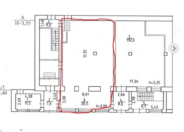 
  Сдается торговая площадь, 231.1 м², Карла Маркса пр-кт, д. 5
. Фото 1.