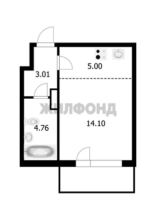 
  Продается студия, 26.8 м², ЖК Хороший, дом 3
. Фото 9.