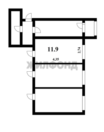 
  Продается комната, 10 м², Большевистская ул, д. 4
. Фото 1.