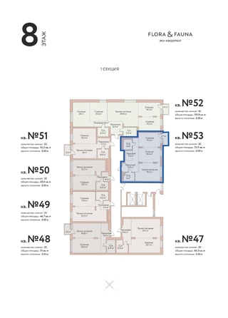 
  Продается 3-комн. квартира 72.9 м², в ЖК Флора и Фауна, 18а. Фото 3.