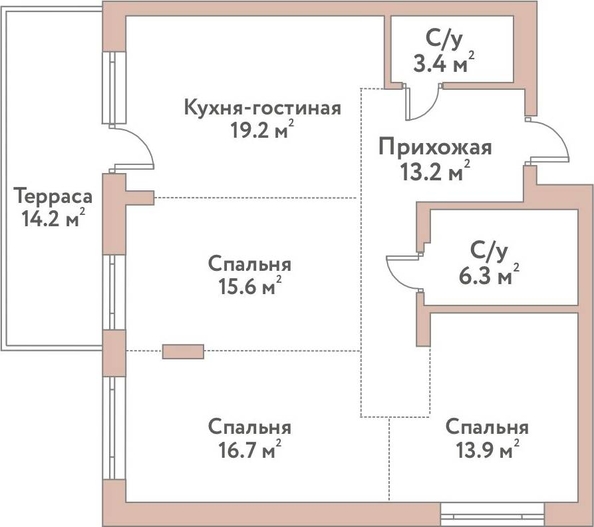 
  Продается 3-комн. квартира 88.3 м², в ЖК Флора и Фауна, 18а. Фото 1.