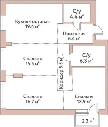 
  Продается 4-комн. квартира 88.1 м², в ЖК Флора и Фауна, 18а. Фото 1.
